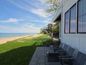 Power Washing Lake Michigan Beach Towns, In &Amp; Mi 1 Clean White Lakefront Home After Soft Washing In Long Beach, Indiana Near Lake Michigan