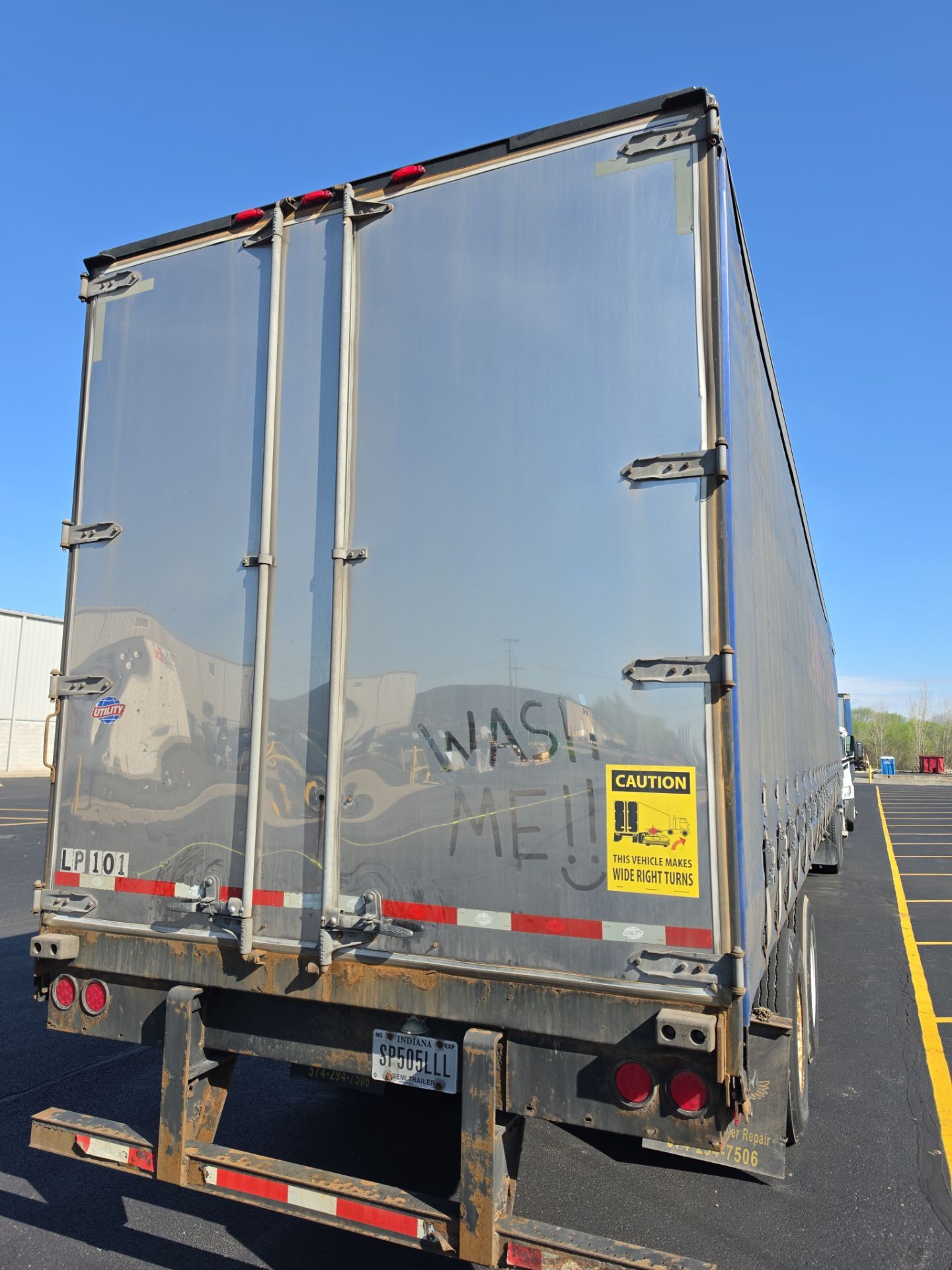 Before: This Semi-Trailer Shows Heavy Road Grime And Dirt Buildup Before Our Fleet Washing Service Restored Its Professional Shine.. Double A Power Washing