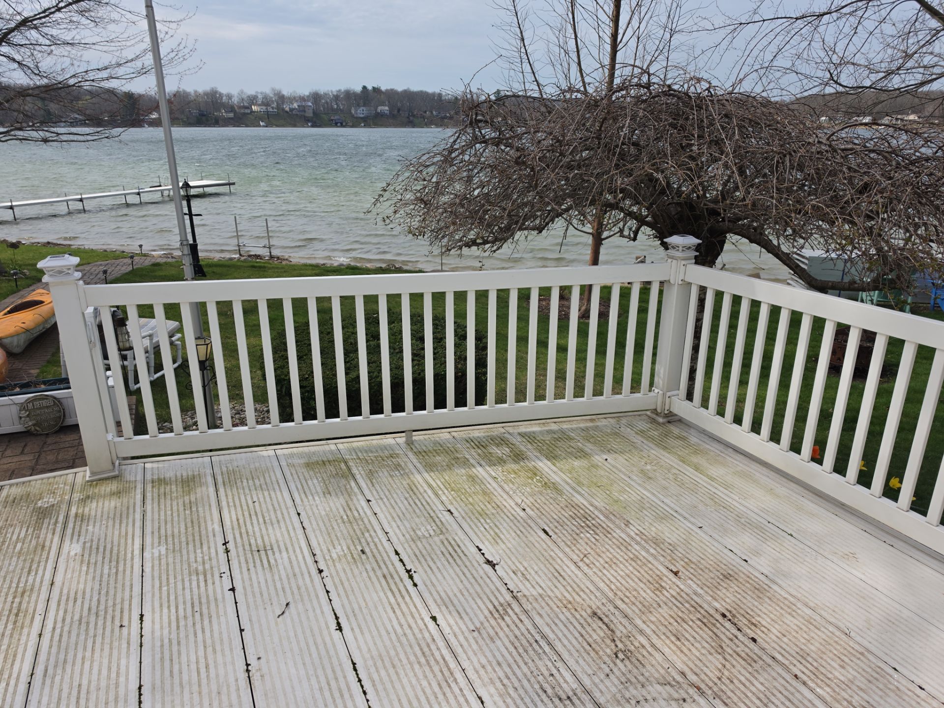Waterfront Decks Are Highly Susceptible To Rapid Algae And Mold Growth, But A Professional Soft Wash Can Safely Restore The Surface Without Causing Damage. Deck Cleaning. Double A Power Washing