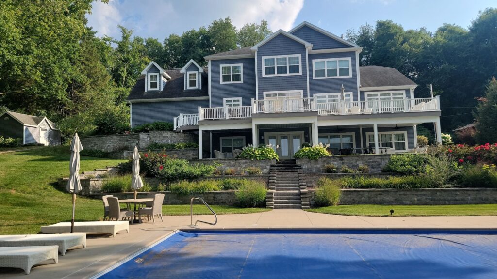 After: A Professional Soft Wash Keeps Large Multi-Story Homes Looking Pristine By Safely Removing Dirt And Organic Growth From Siding And Trim.. Double A Power Washing